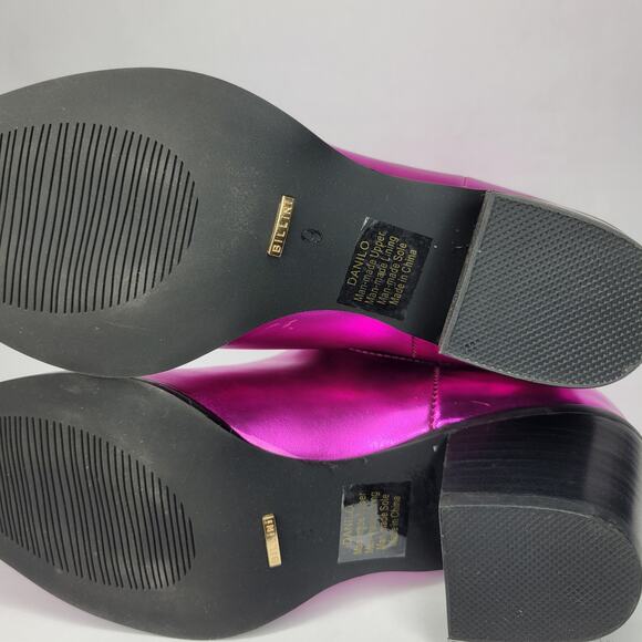 NEW Billini Danilo Metallic Fushcia Pink Cowboy Boots Swiftie Barbie Size 9 - Picture 12 of 14